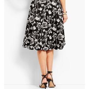 Talbots Navy Toile Skirt